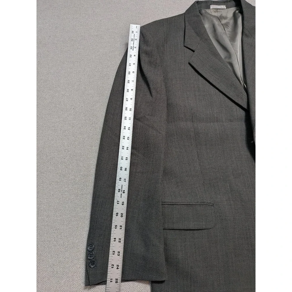 Profilo Men's 2 Piece Suit 44R Gray Wool Blazer Jacket Pants Formal